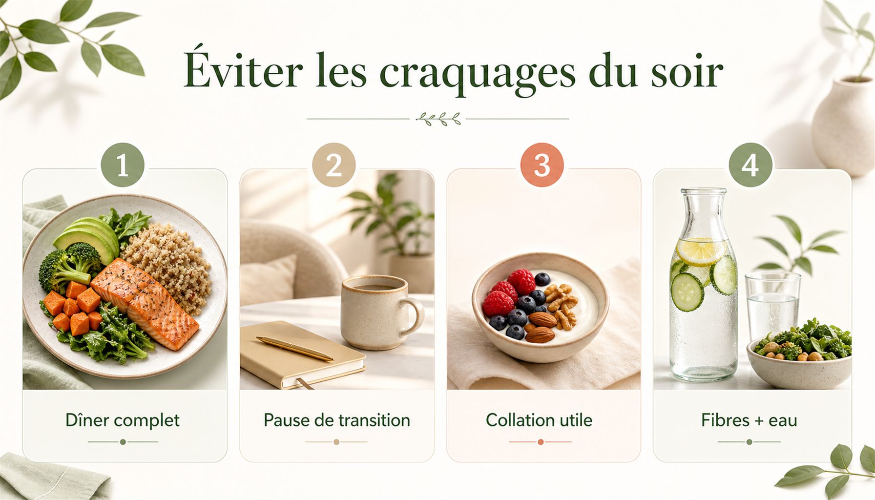 Infographie comment éviter les craquages du soir