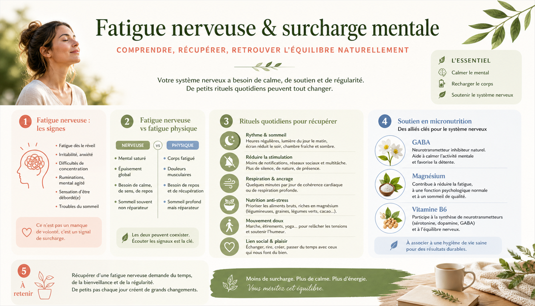 Infographie fatigue nerveuse que faire