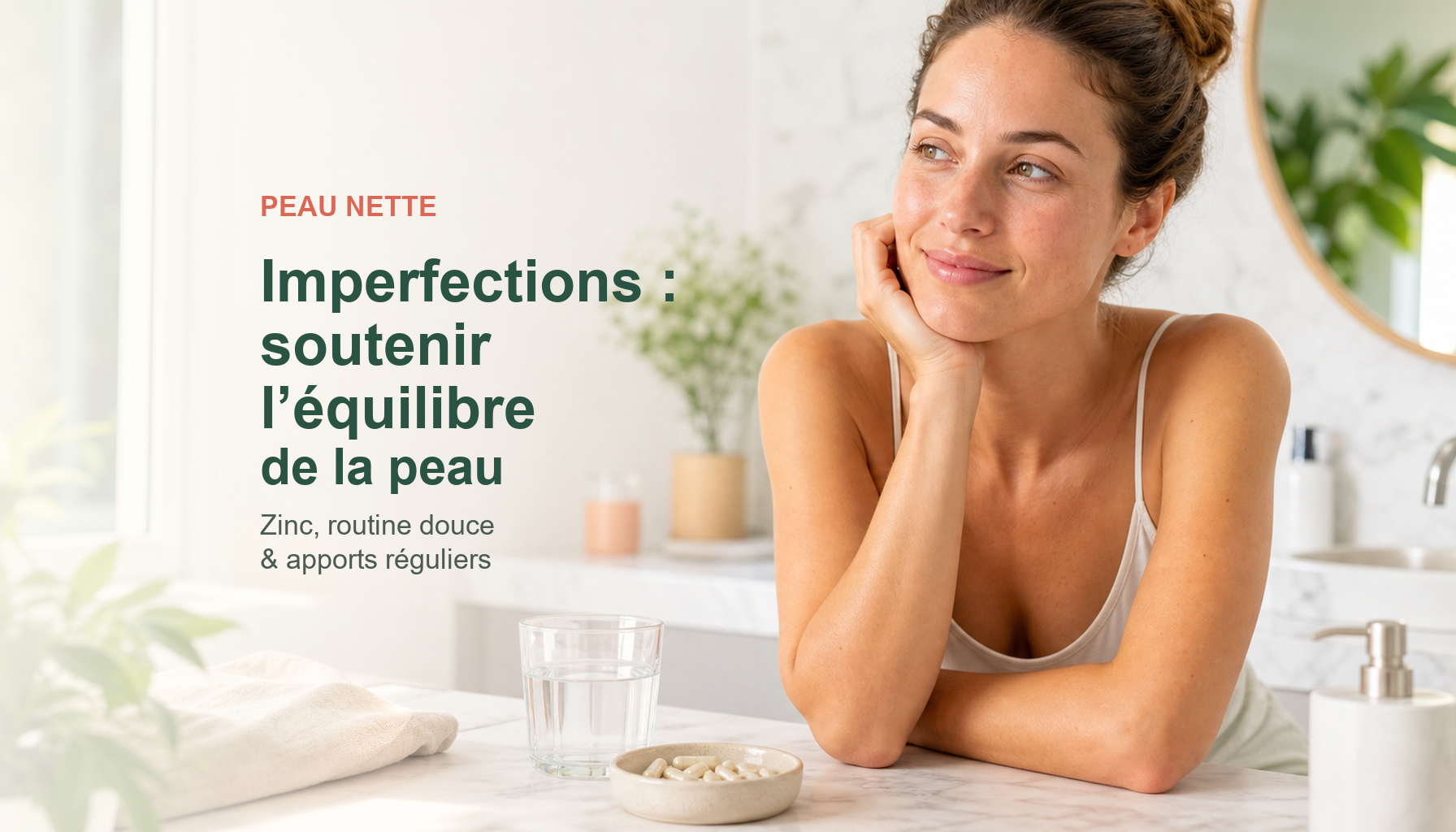 zinc peau imperfections